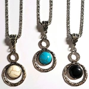 ✨ANTIQUE DROP SEMIPRECIOUS STONE NECKLACES!